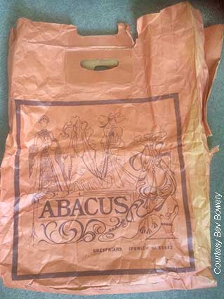 Ipswich Historic Lettering: Abacus bag 1975