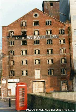 Ipswich Historic Lettering:  R&W Paul maltings 1
