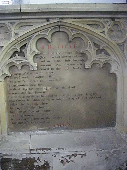 Ipswich Historic Letering: St Clements reredos 7
