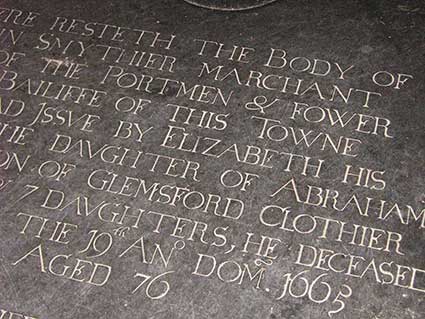 Ipswich Historic Lettering: St Peters Church Ledger slab 1