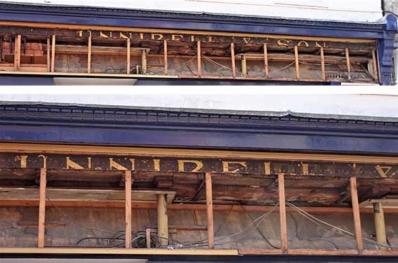 Ipswich Historic Lettering: vestige Butter Market 3